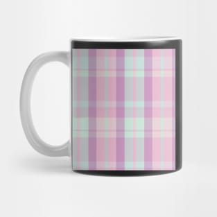 Pastel Aesthetic Aillith 2 Hand Drawn Textured Plaid Pattern Mug